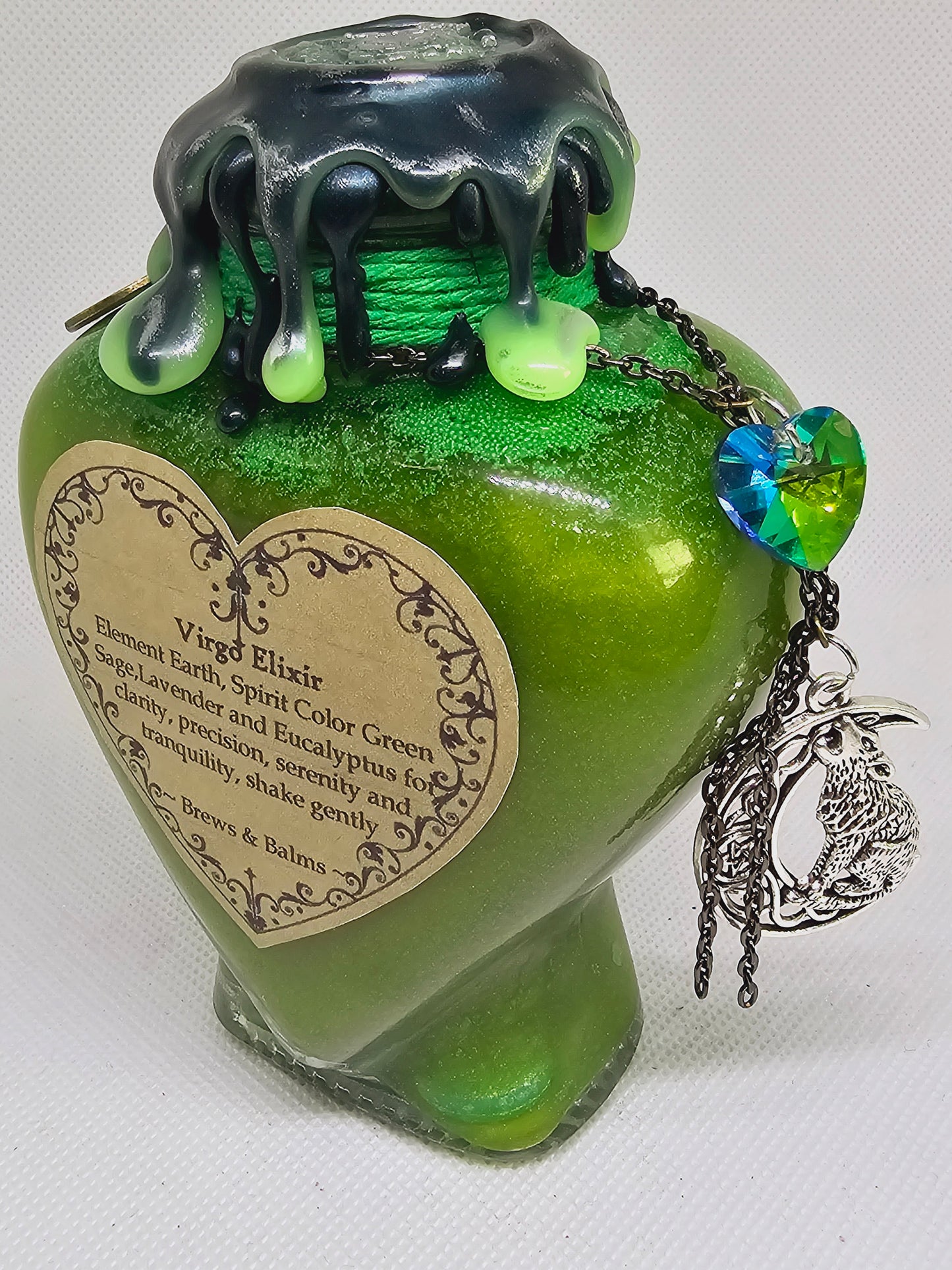 Virgo Zodiac Heart Shape A Color Changing Potion Bottle Prop