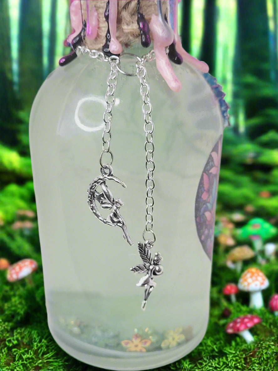 Fairy Garden Decorative Elixir Potion Tall Round Bottle