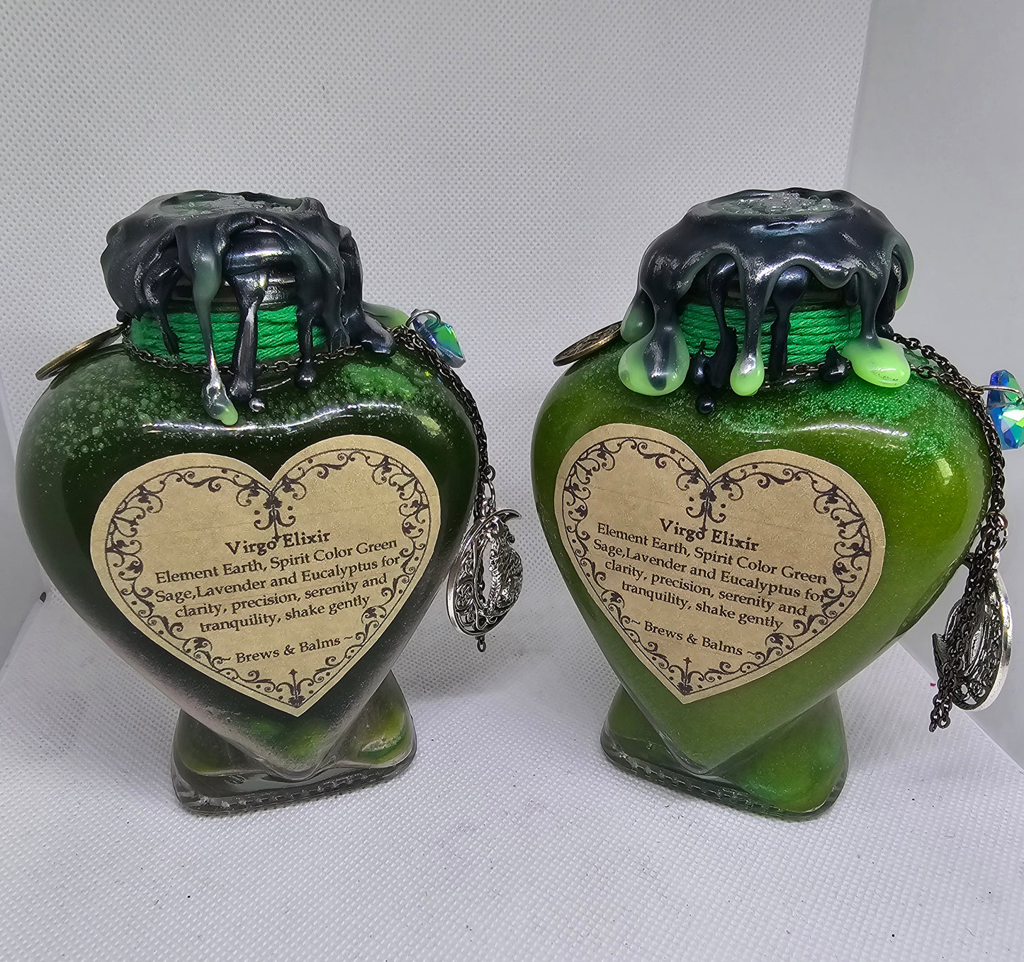 Virgo Zodiac Heart Shape A Color Changing Potion Bottle Prop
