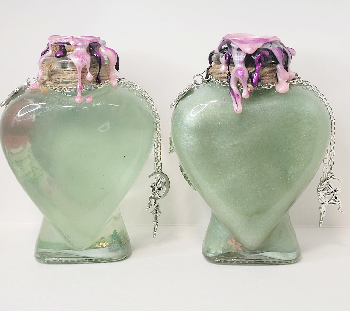 Fairy Garden Elixir Decorative Bottle, Heart Shaped Bottle