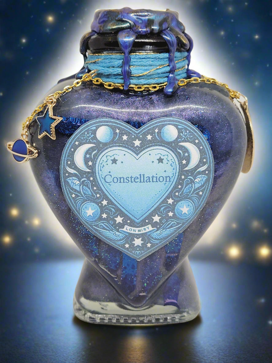 Constellation Heart Shape A Color Changing Potion Bottle Prop