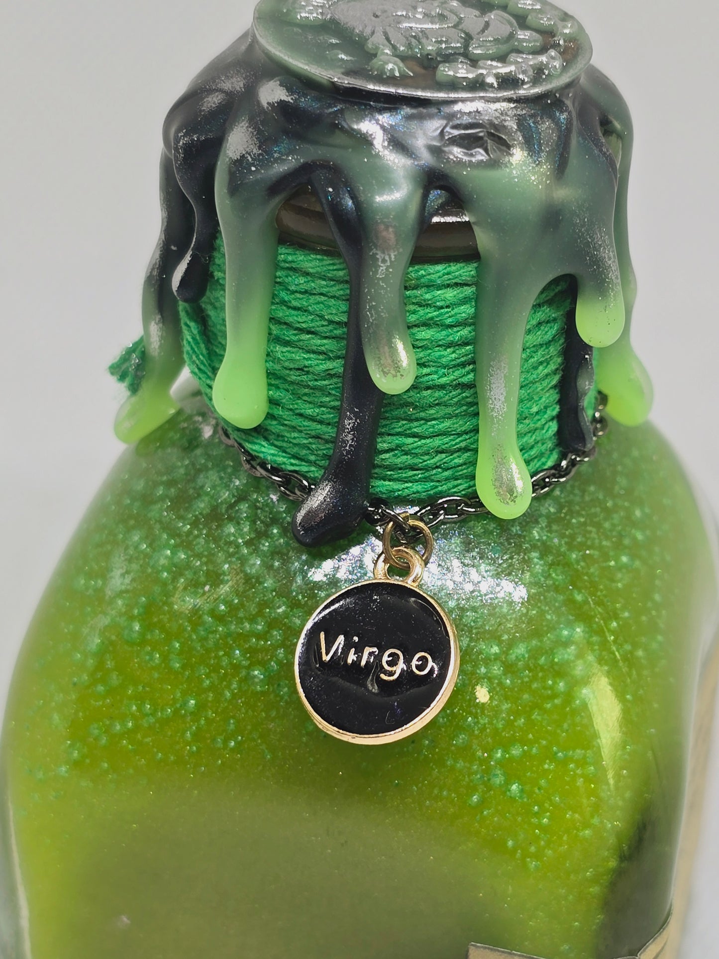 Virgo Zodiac Decorative Square Shape A Color Changing Potion Bottle Prop