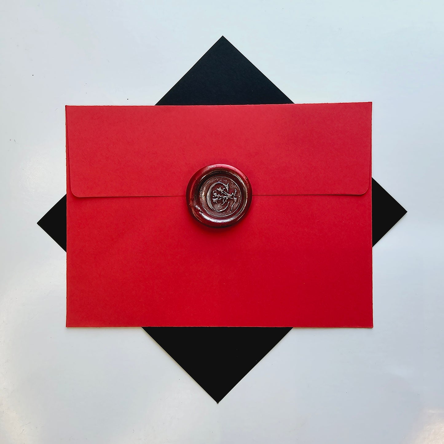 Letter C Wax Seals Metallic Red Silver Gold Set of Five