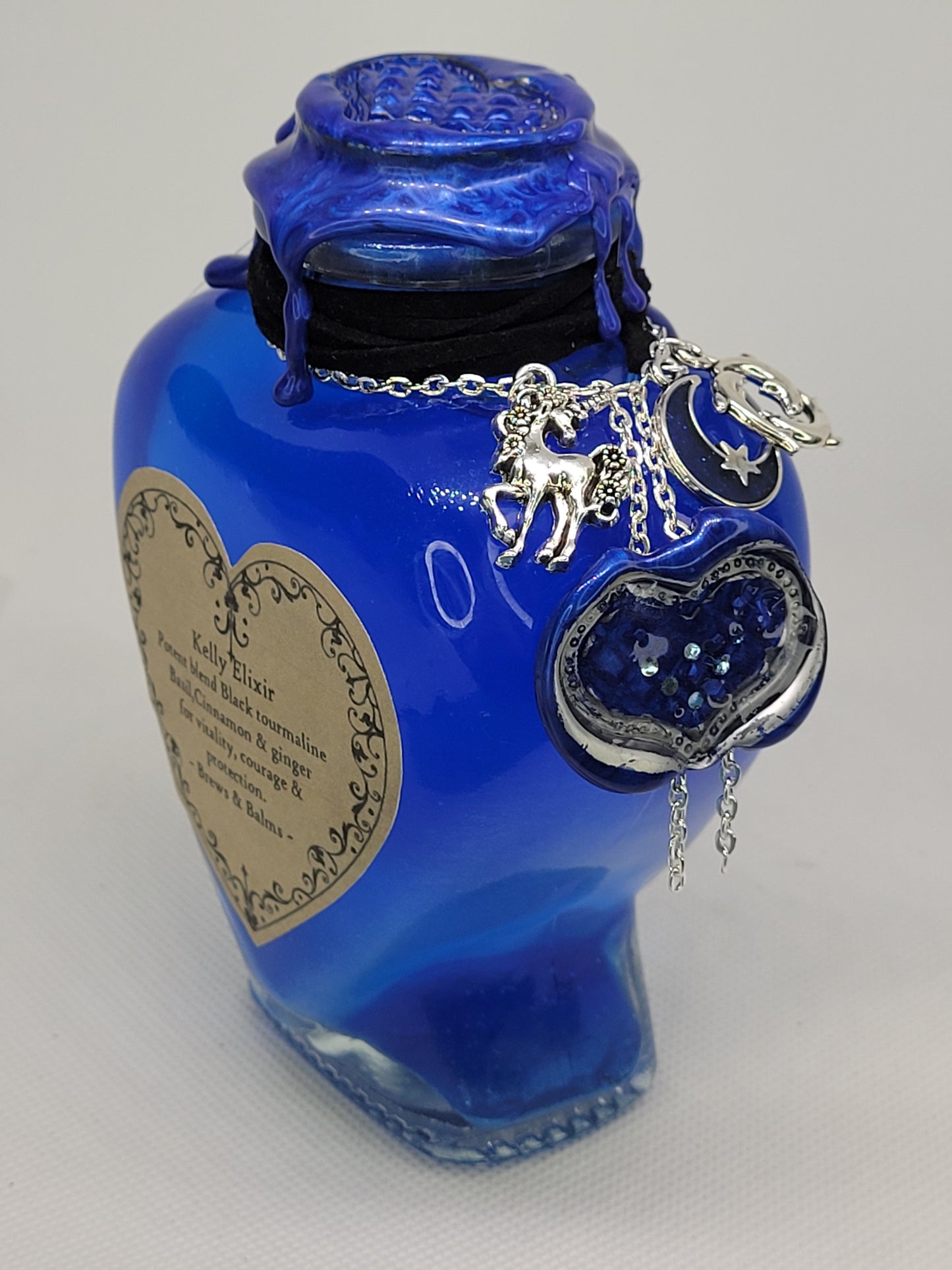 Custom Made Decorative Elixir Brew Bottle Heart Shaped