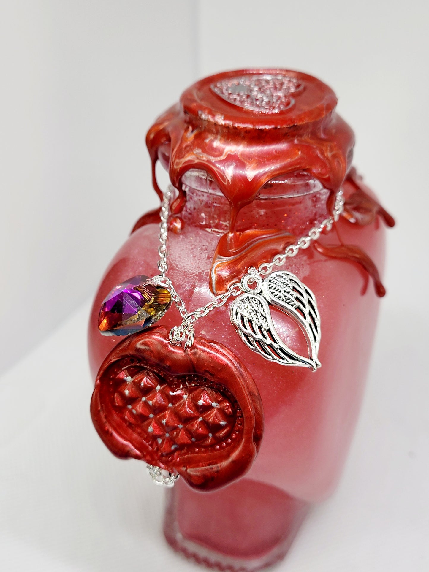 Custom Made Decorative Elixir Brew Bottle Heart Shaped