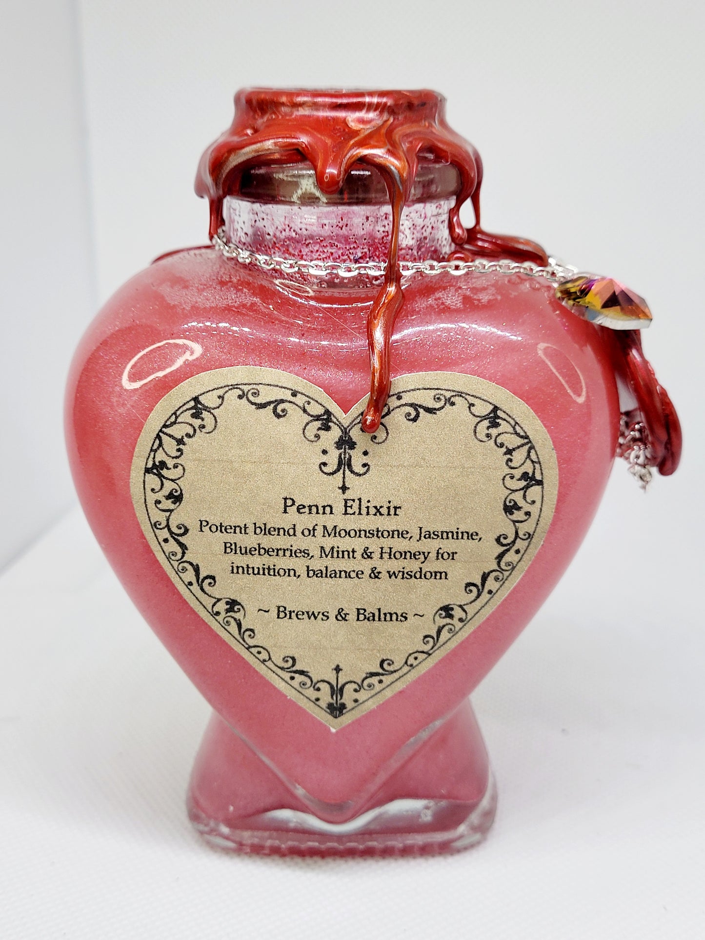 Custom Made Decorative Elixir Brew Bottle Heart Shaped