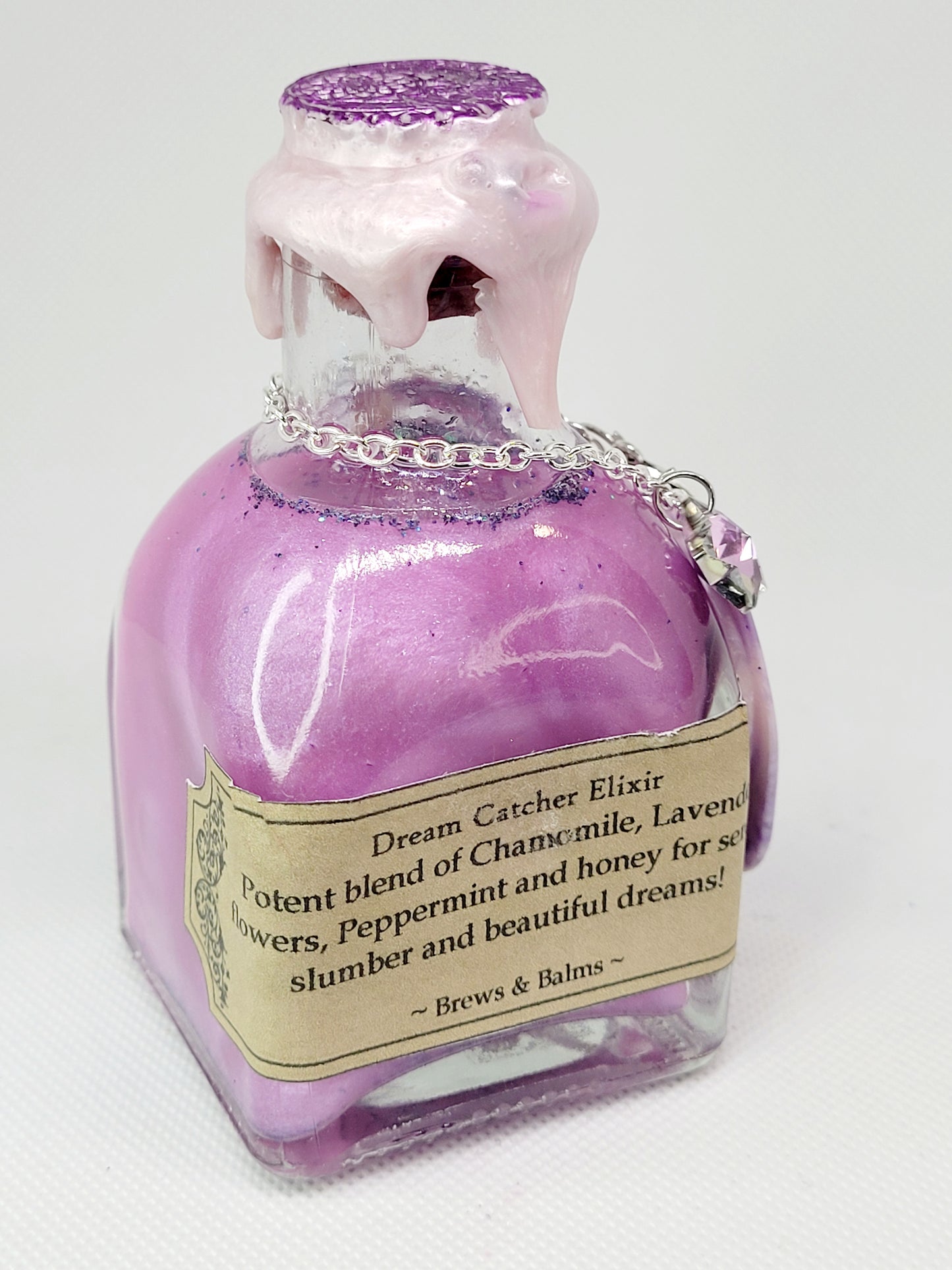 Dream Catcher Decorative Potion Bottle Pink