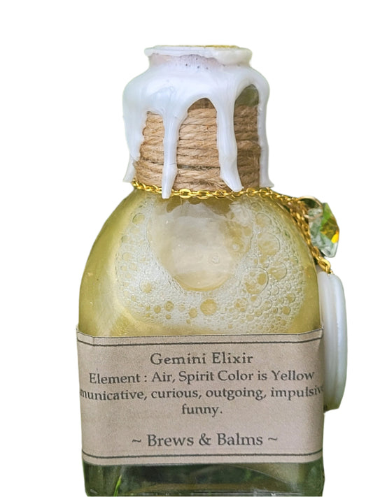 Gemini Potion Square Shaped Decorative Bottle Zodiac Collection