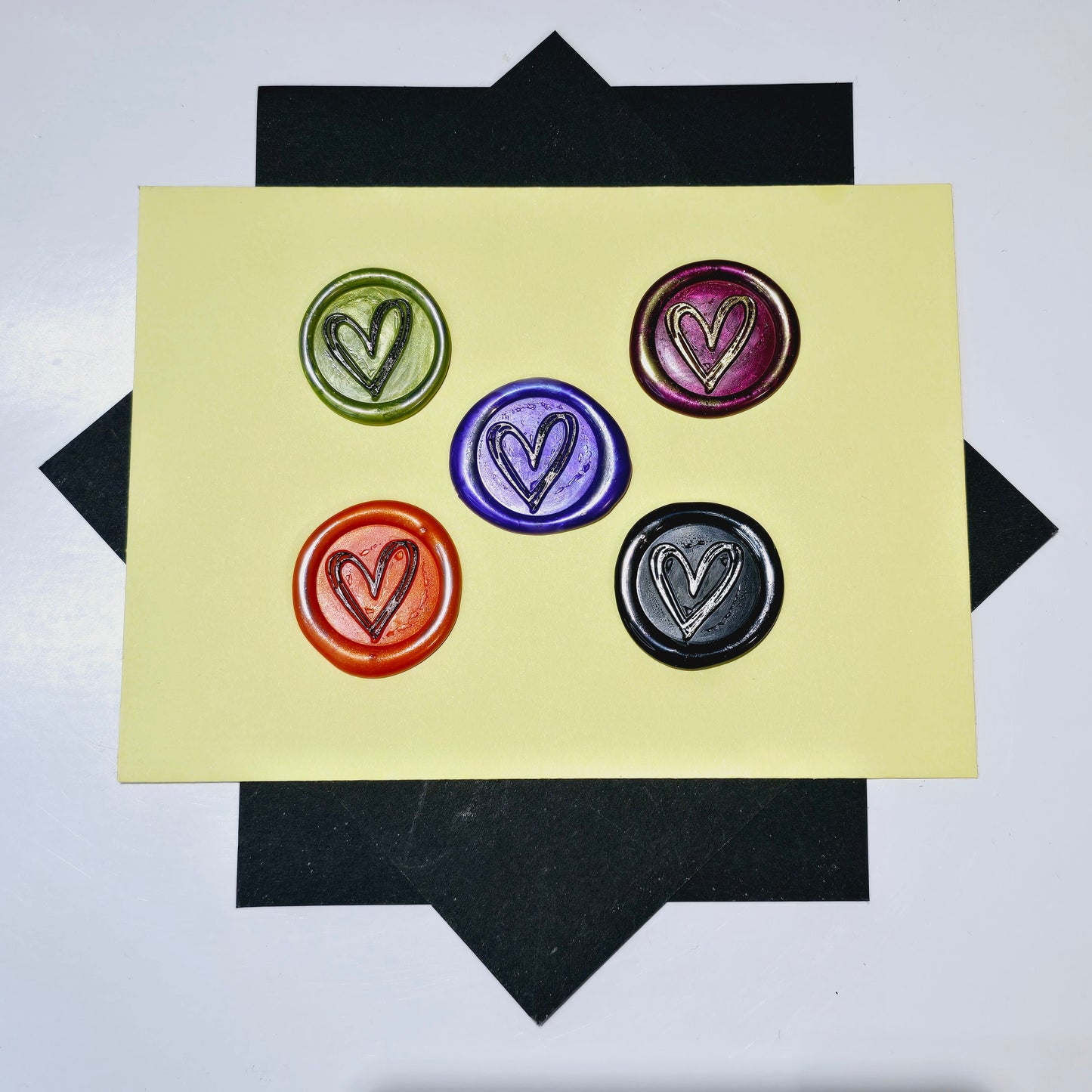 Hearts of Halloween Wax Seals Multicolor Set of Five