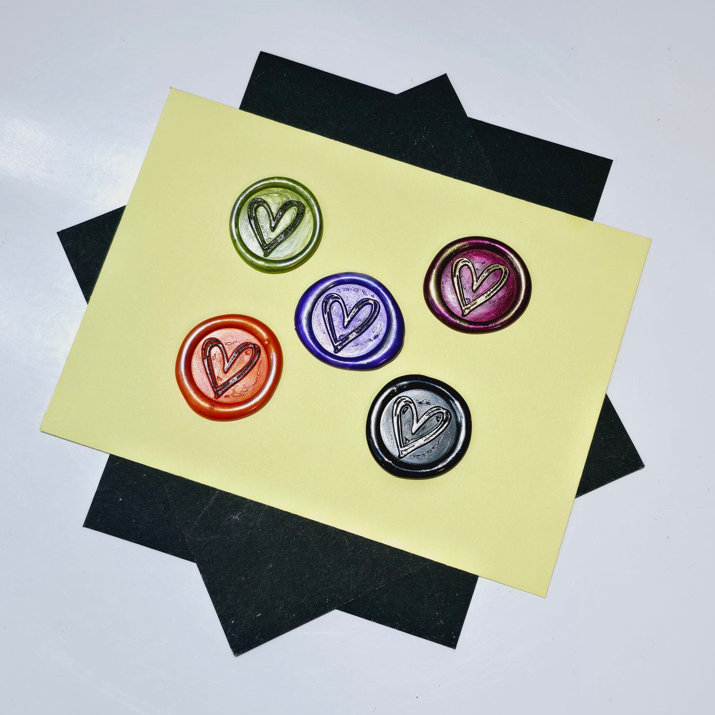 Hearts of Halloween Wax Seals Multicolor Set of Five