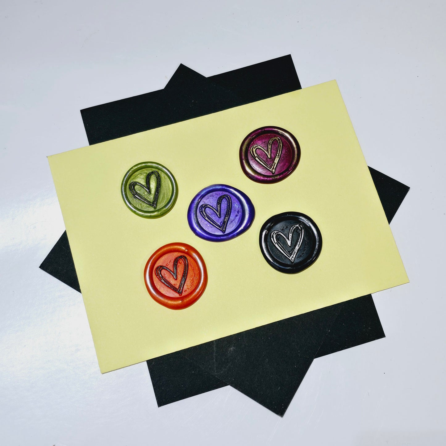 Hearts of Halloween Wax Seals Multicolor Set of Five