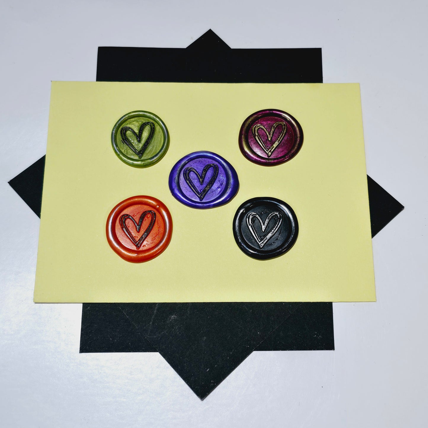 Hearts of Halloween Wax Seals Multicolor Set of Five