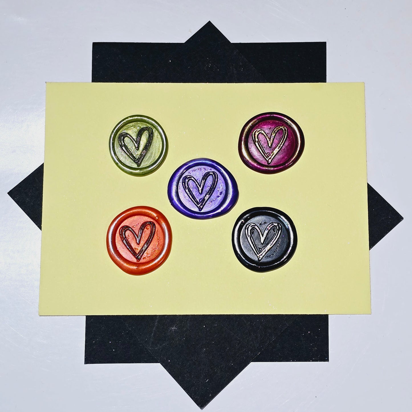 Hearts of Halloween Wax Seals Multicolor Set of Five