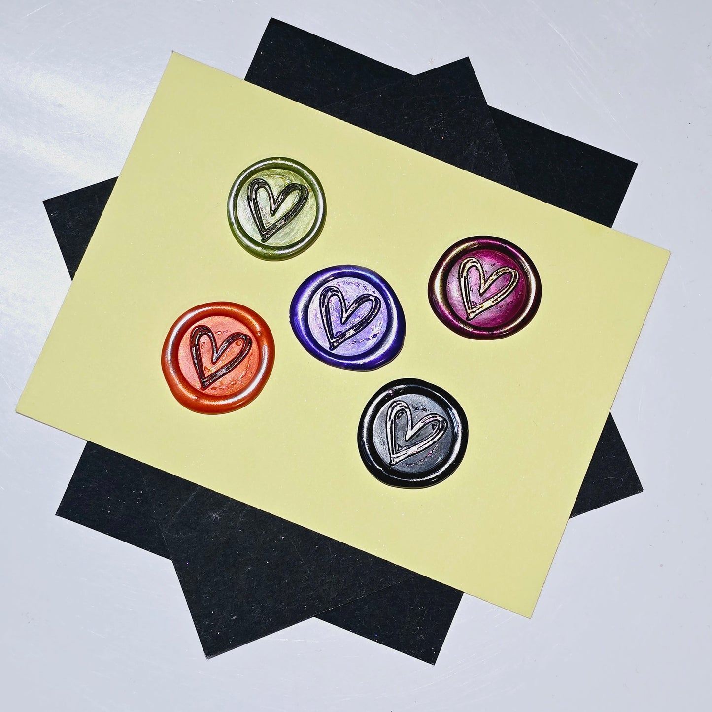 Hearts of Halloween Wax Seals Multicolor Set of Five