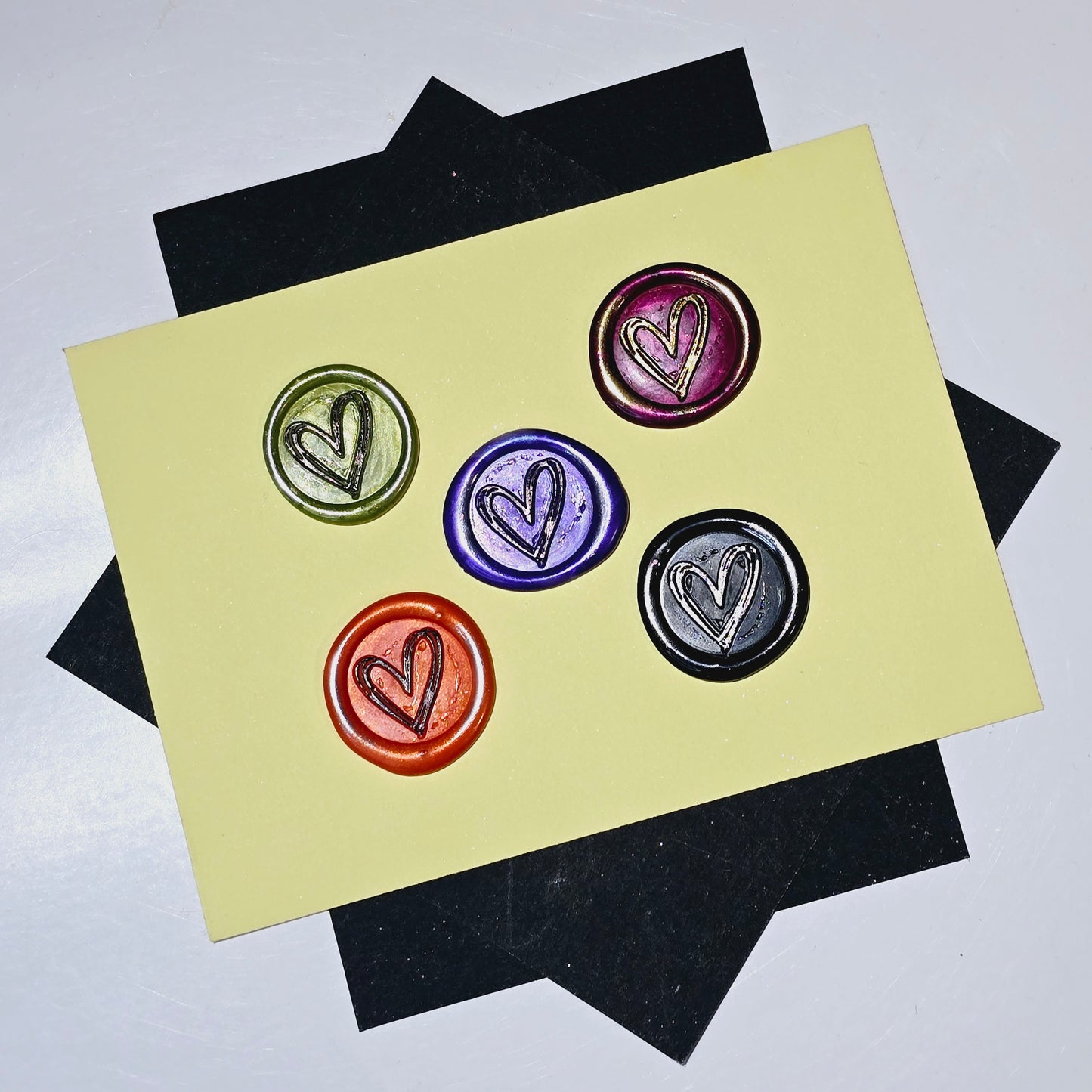 Hearts of Halloween Wax Seals Multicolor Set of Five