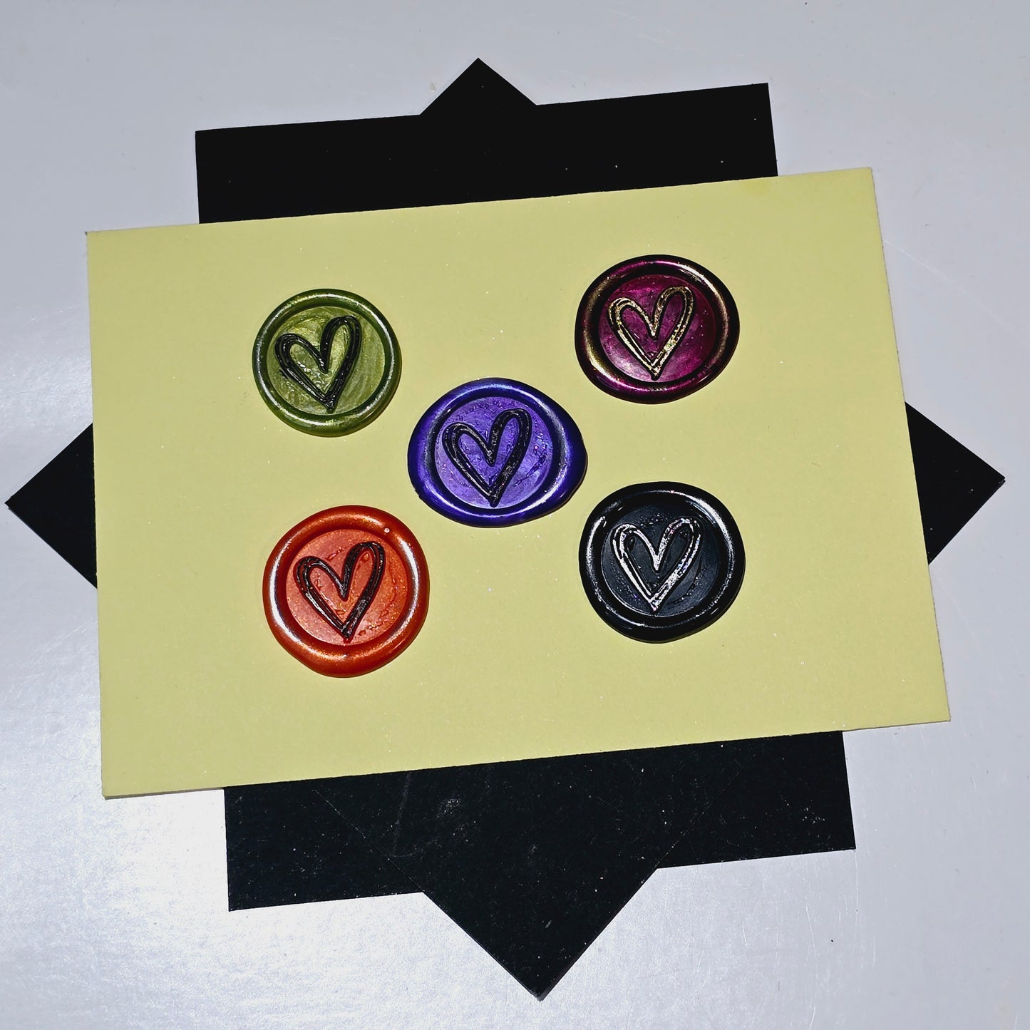 Hearts of Halloween Wax Seals Multicolor Set of Five