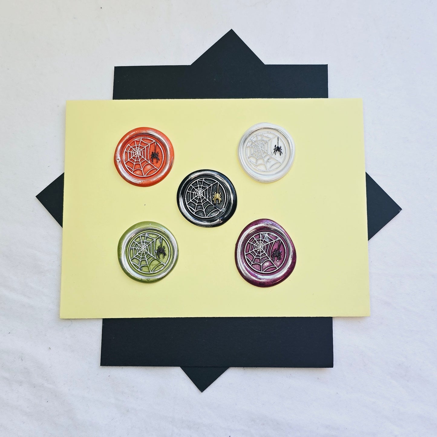 Halloween Spider's Web Wax Seals Multi Color Set of Five