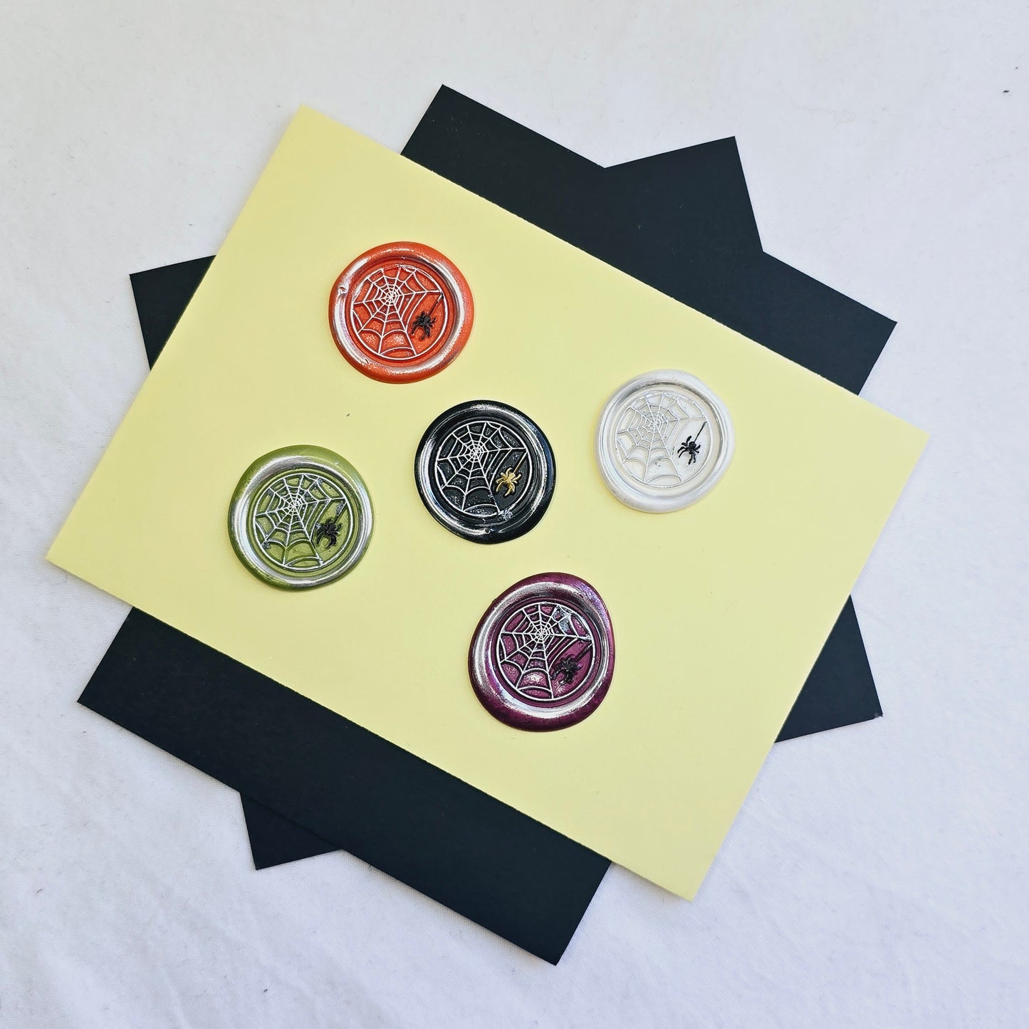 Halloween Spider's Web Wax Seals Multi Color Set of Five