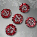 Christmas Wax Seals Peel & Stick Multiple Colors Silver & Red Accents