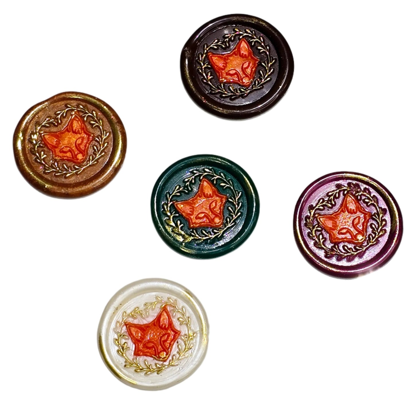 Fox Wax Seals, Assorted Colors, Set of Five