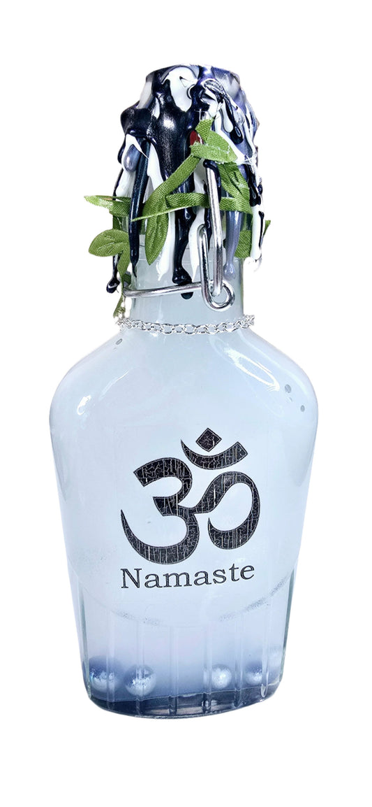 Namaste A Color Changing Decorative Potion Bottle White to Blue