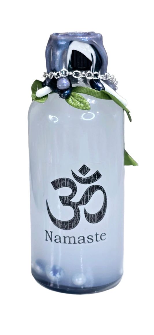 Namaste A Color Changing Decorative Potion Bottle White to Blue