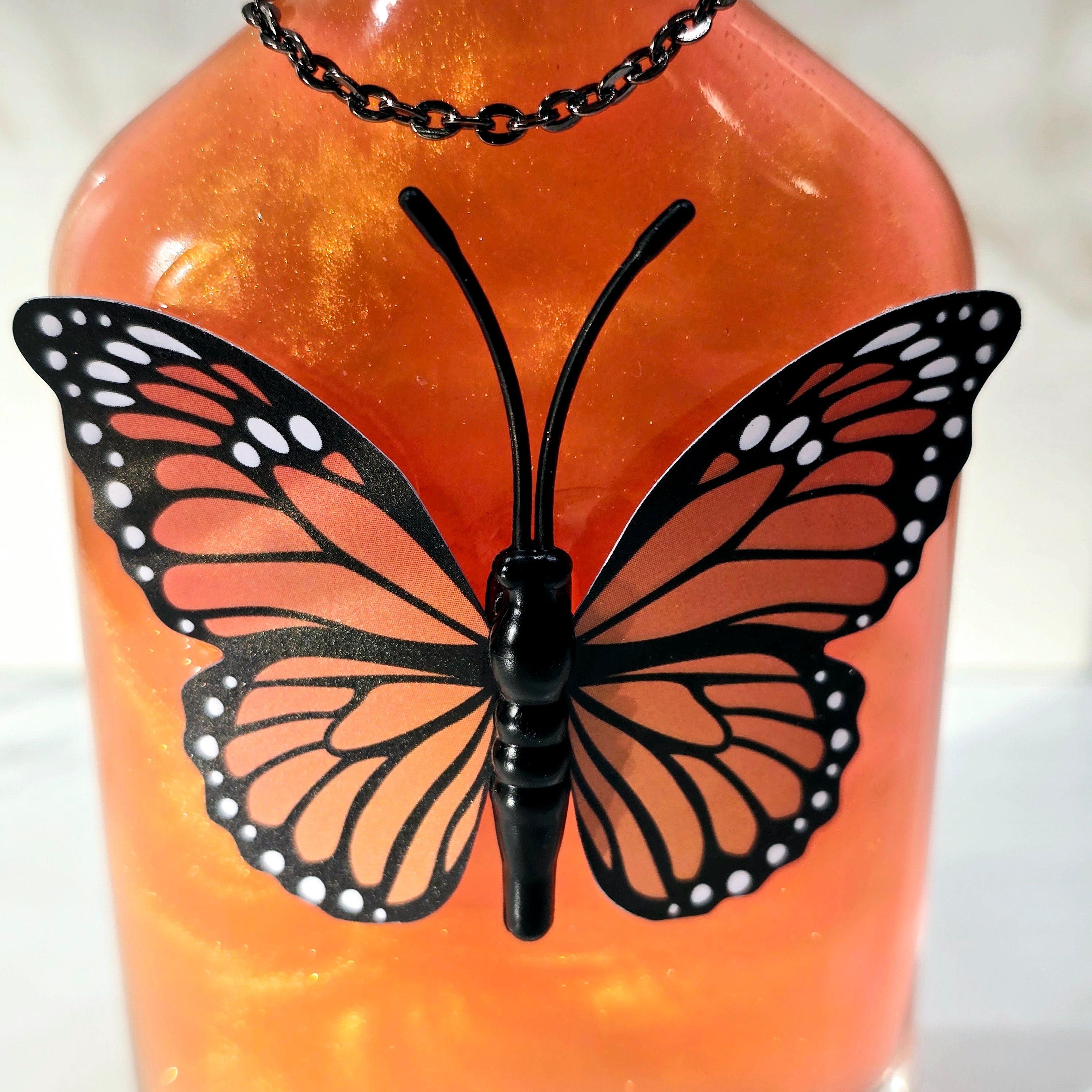 Handmade Metamorphosis Monarch Butterfly Potion Prop, Color Changing Liquid Decorative Bottle!
