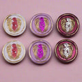 Aphrodite Wax Seals, Mulberry, Lilac and Pearl Set of SIX, for cards, invitations, letters and gifts