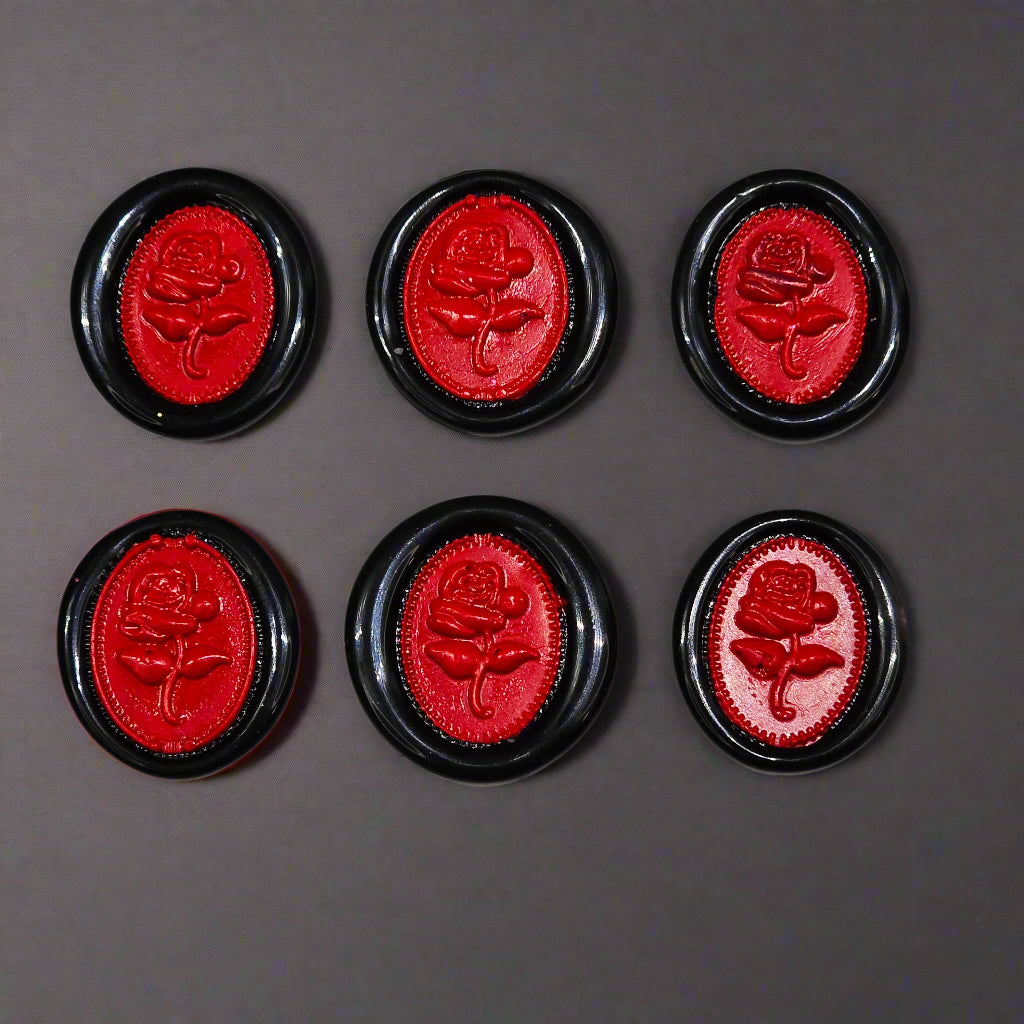 Gothic Rose Two Color Wax Seals Peel & Stick Multiple Colors