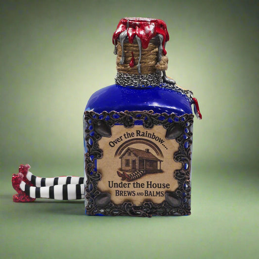 Over the Rainbow...Under the House Color Changing Potion Prop Blue to Green Decorative bottle