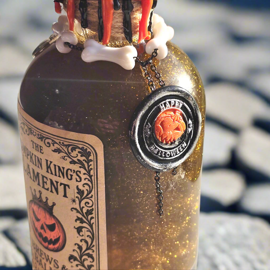 The Pumpkin King’s Lament Color Changing Decorative Potion Prop Bottle