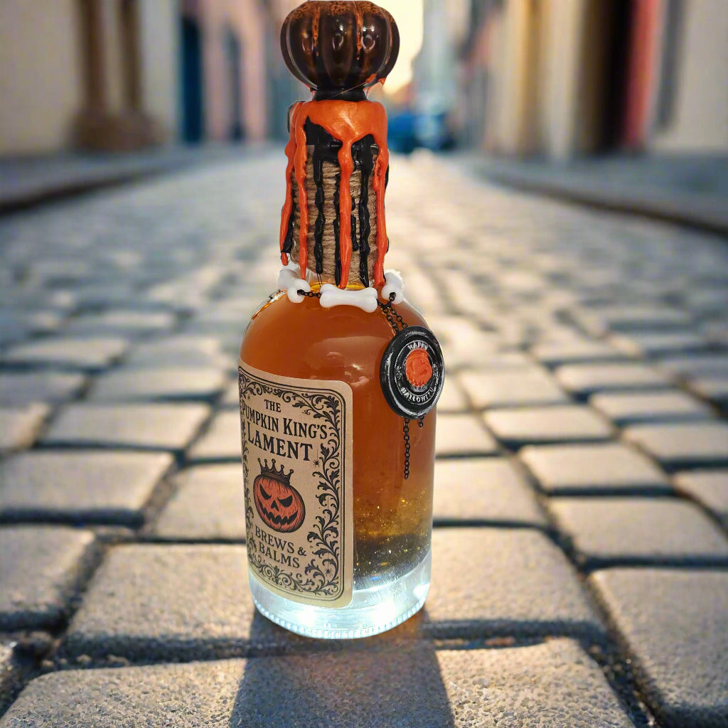 The Pumpkin King’s Lament Color Changing Decorative Potion Prop Bottle