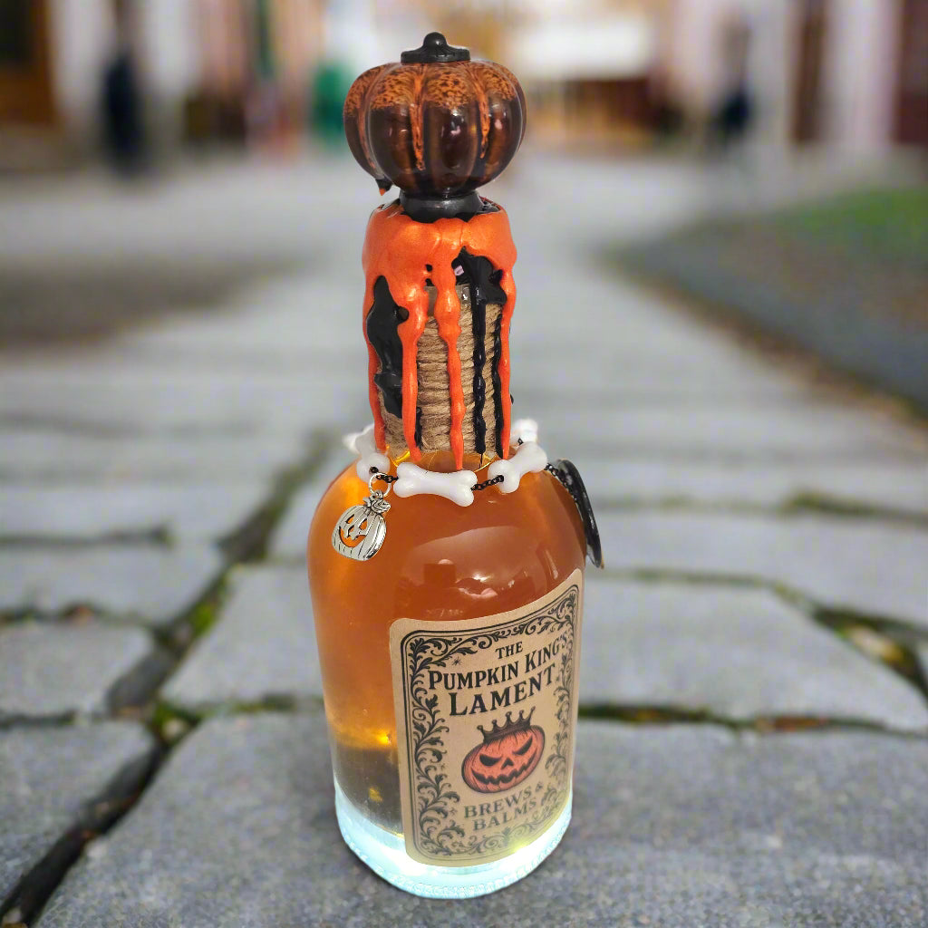 The Pumpkin King’s Lament Color Changing Decorative Potion Prop Bottle