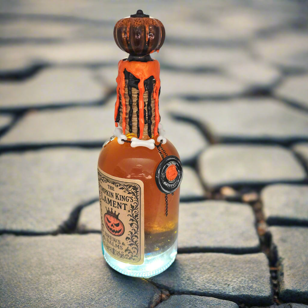 The Pumpkin King’s Lament Color Changing Decorative Potion Prop Bottle