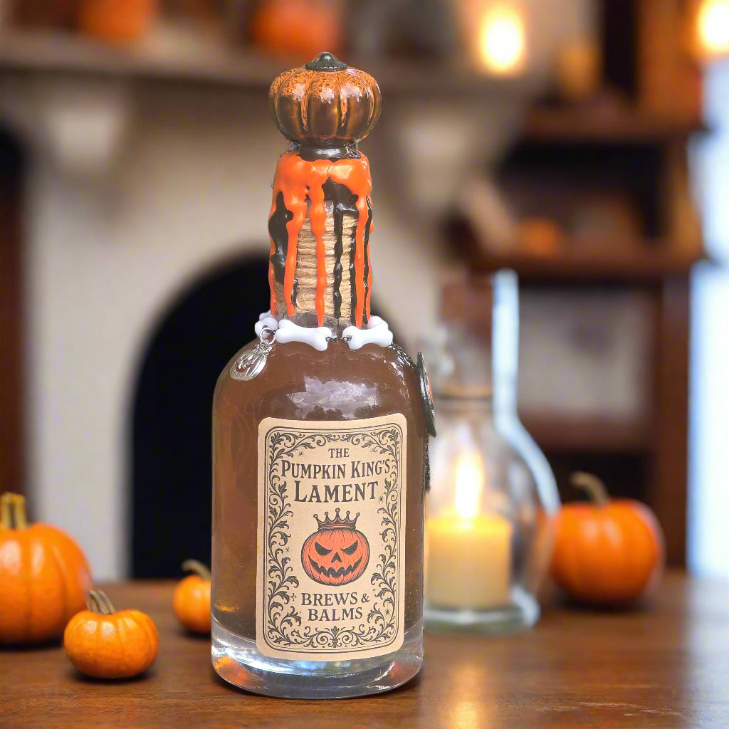 The Pumpkin King’s Lament Color Changing Decorative Potion Prop Bottle