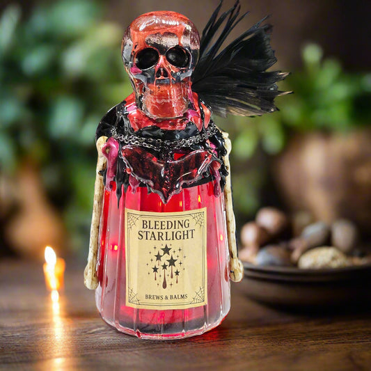 Bleeding Starlight – Gothic Galaxy Potion Bottle A Color changing Decorative Prop