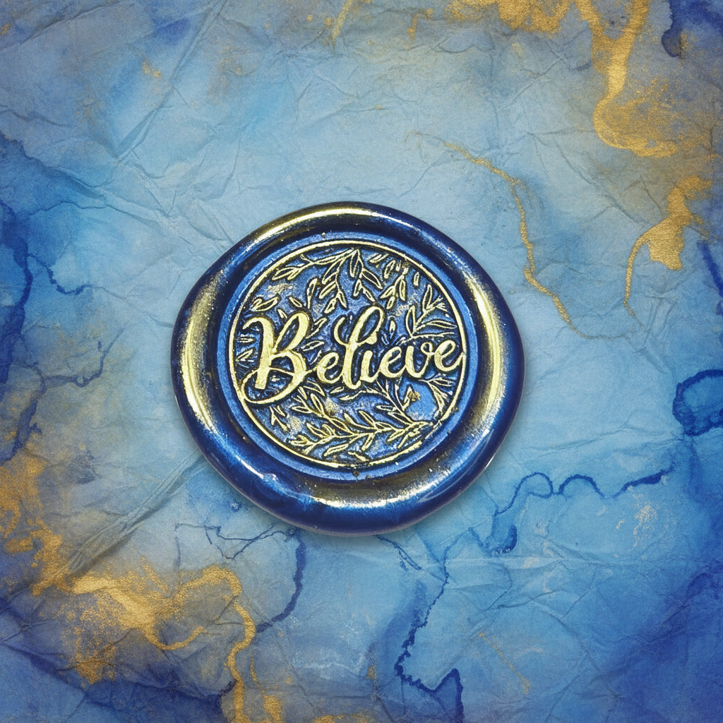 Believe Wax Seals – Peel & Stick • Multiple Colors Silver & Gold Accents