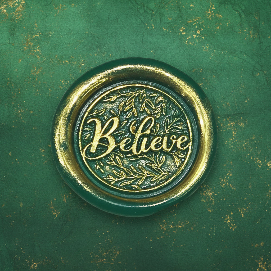 Believe Wax Seals – Peel & Stick • Multiple Colors Silver & Gold Accents