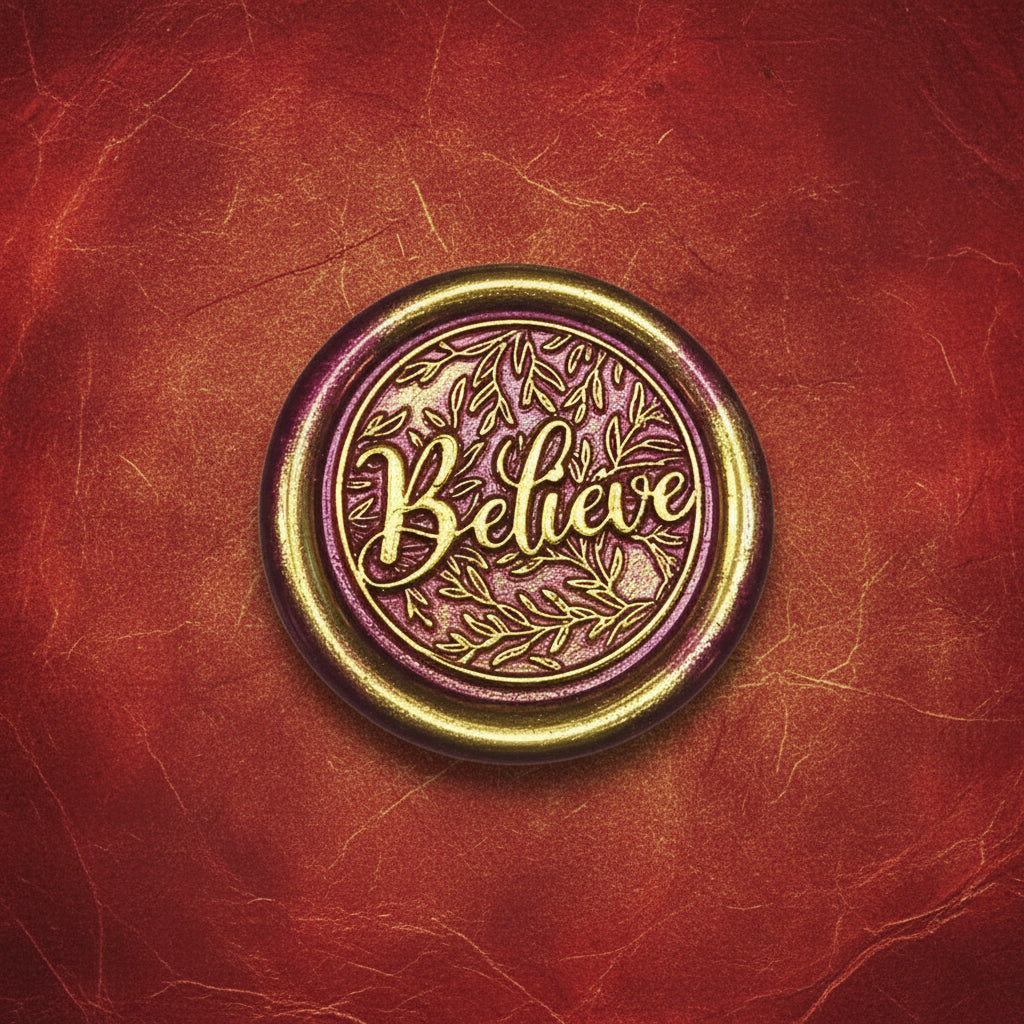 Believe Wax Seals – Peel & Stick • Multiple Colors Silver & Gold Accents