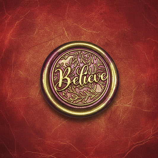 Believe Wax Seals – Peel & Stick • Multiple Colors Silver & Gold Accents