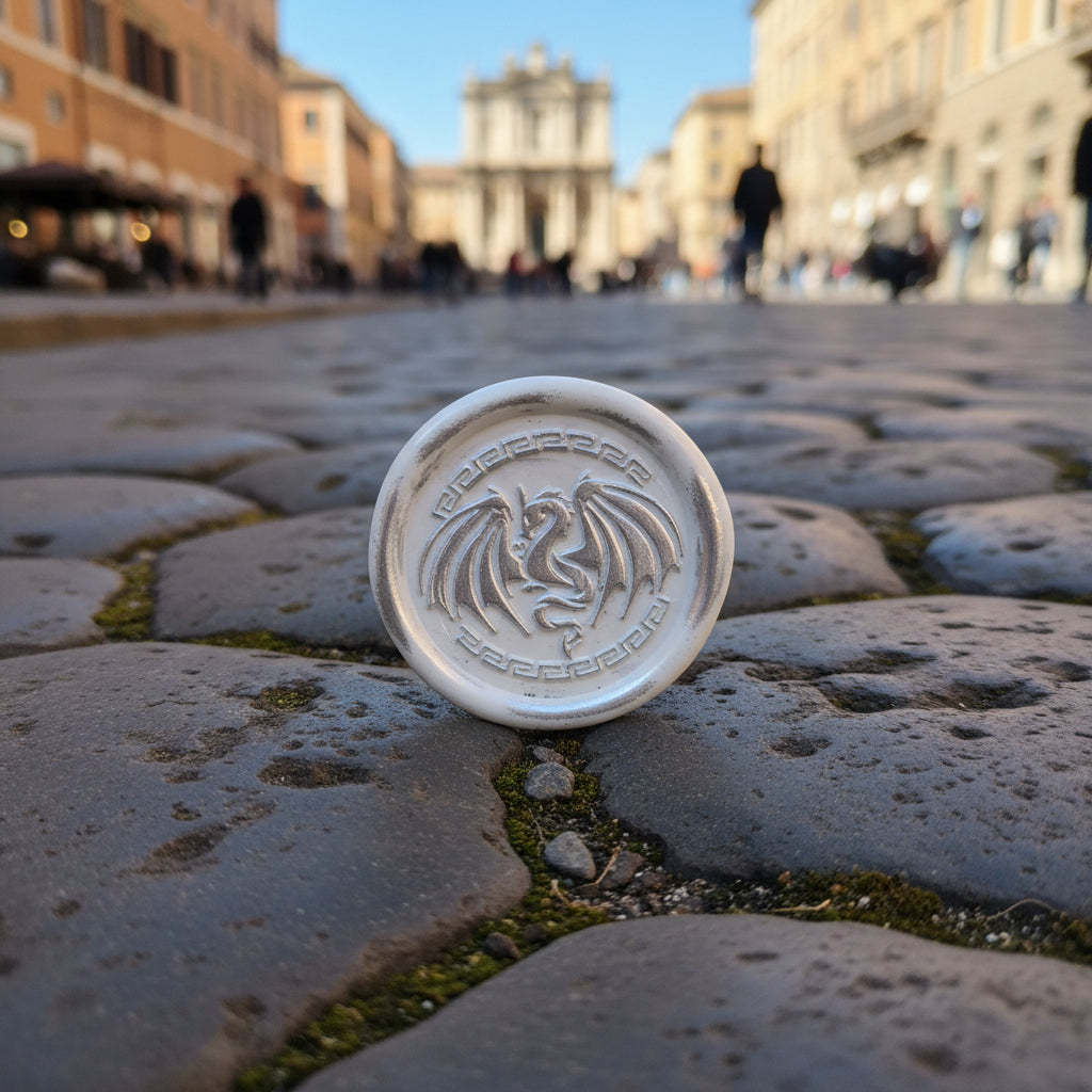 Dragon Wings Spread Wax Seals Peel & Stick • Multiple Colors Silver Accents