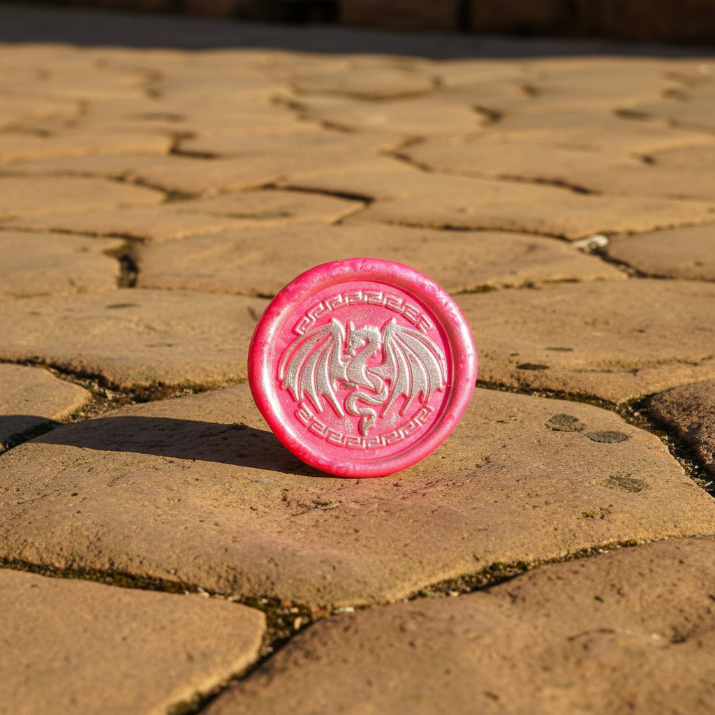 Dragon Wings Spread Wax Seals Peel & Stick • Multiple Colors Silver Accents