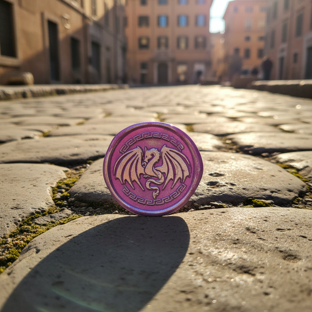 Dragon Wings Spread Wax Seals Peel & Stick • Multiple Colors Silver Accents