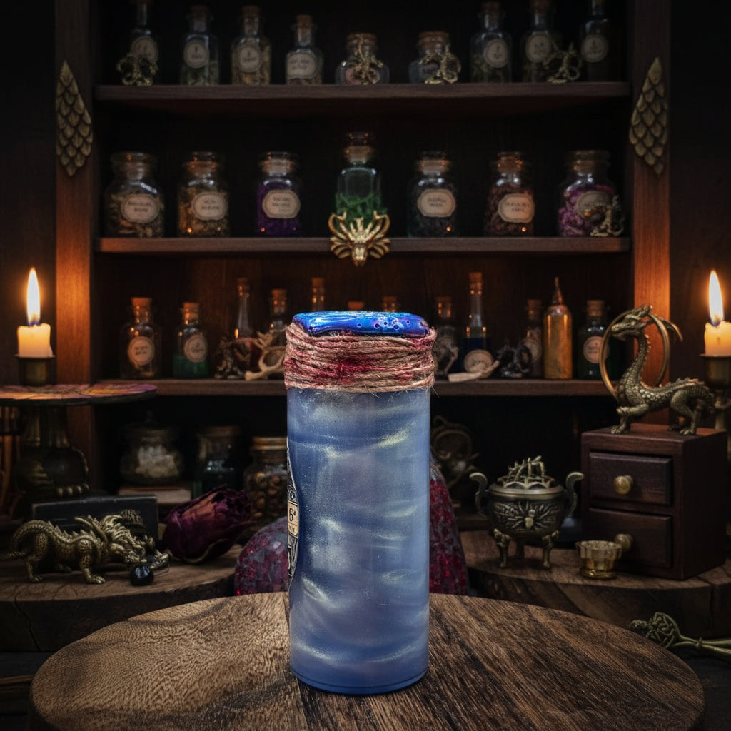 Dice D20 Let the Dice Decide Potion Props A Color Changing decorative bottle prop 3.5 "