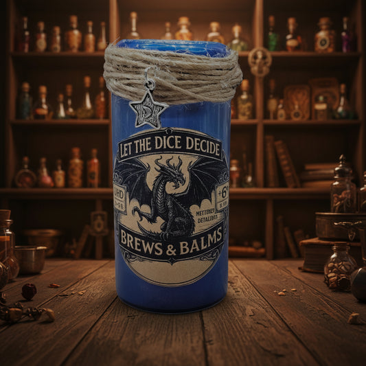 Dice D20 Potion Props, A Color Changing decorative bottle prop! 3 inches tall