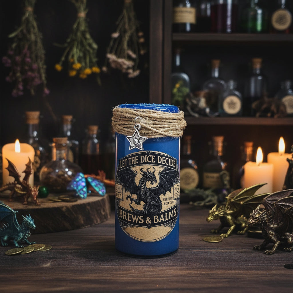 Dice D20 Potion Props, A Color Changing decorative bottle prop! 3 inches tall