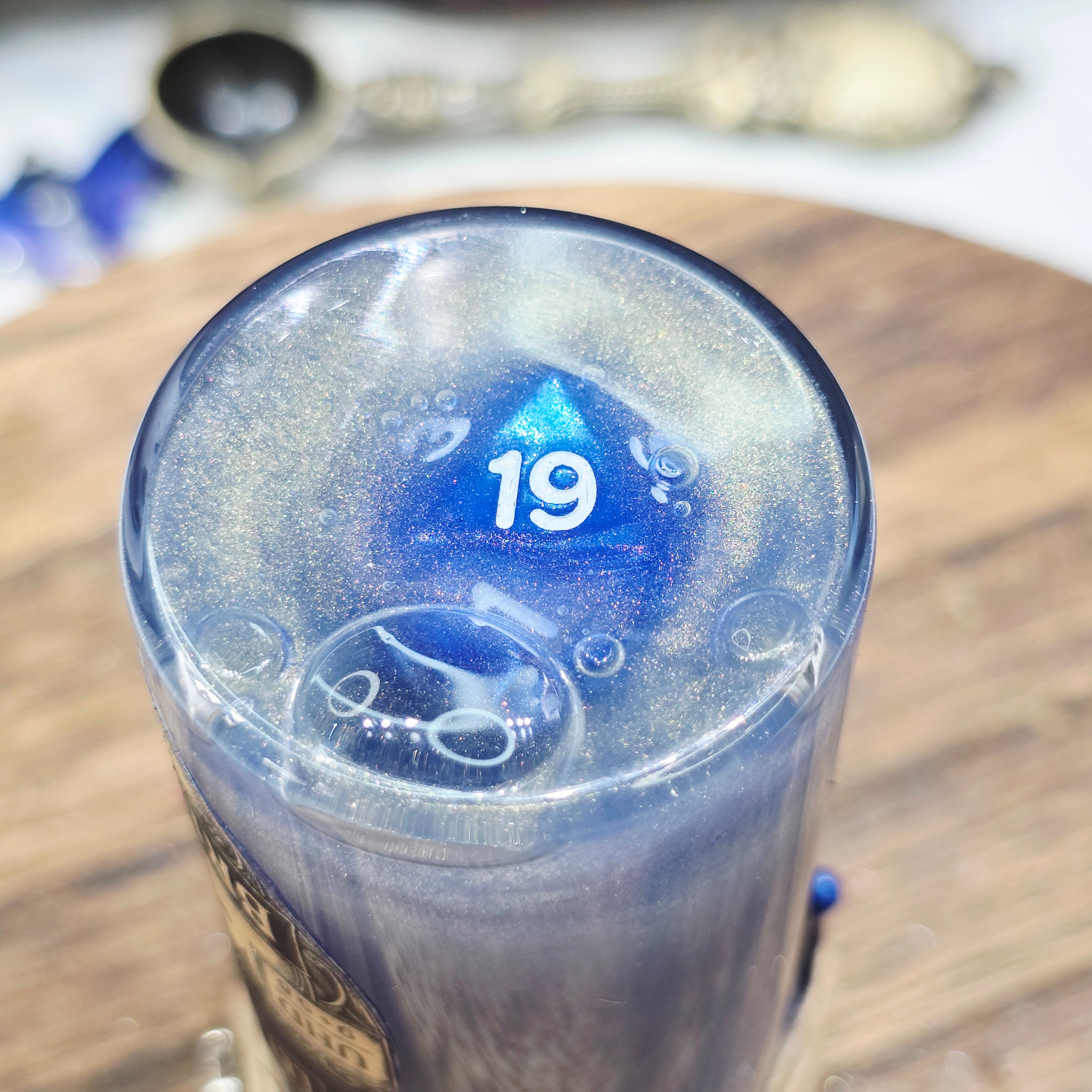 Dice D20 Let the Dice Decide Potion Props A Color Changing decorative bottle prop