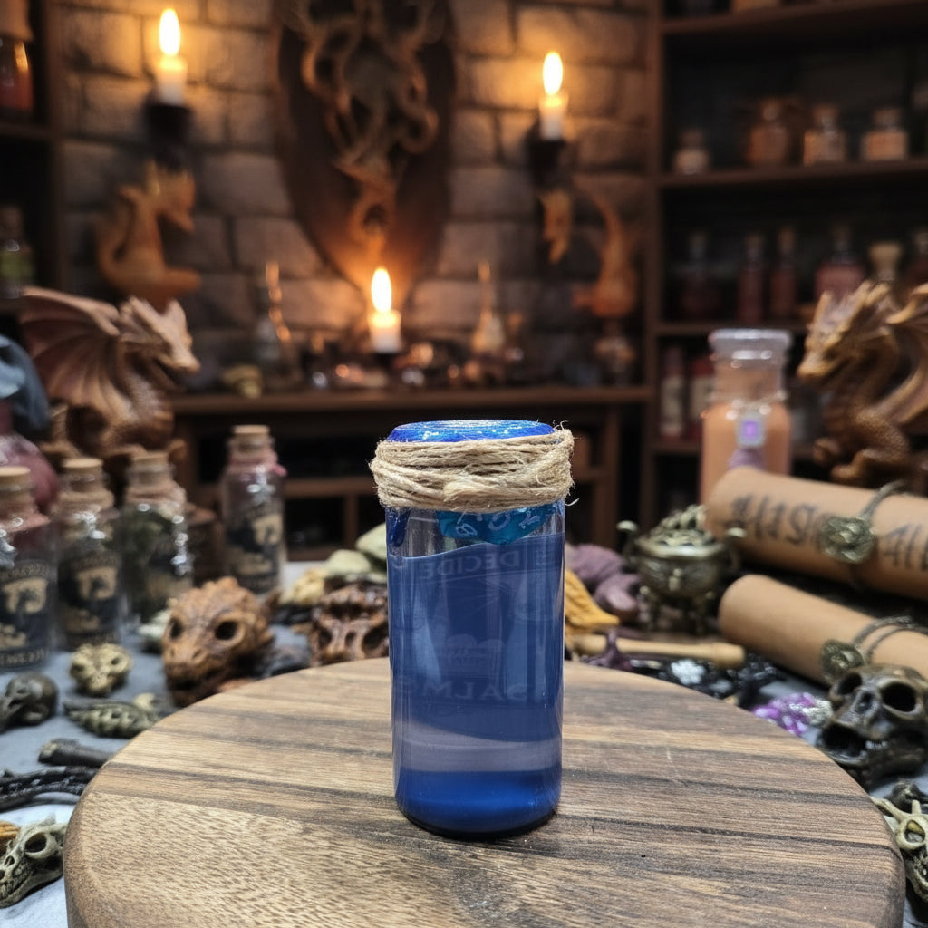 Dice D20 Let the Dice Decide Potion Props A Color Changing decorative bottle prop