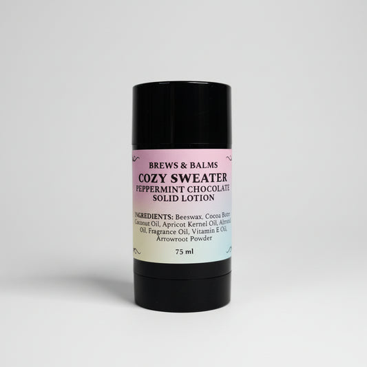 Brews & Balms Cozy Sweater Peppermint Chocolate Solid Lotion