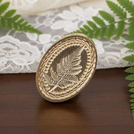 Nature Fern Wax Seal Stamp – Wax Sealing Brass Head | Brews & Balms